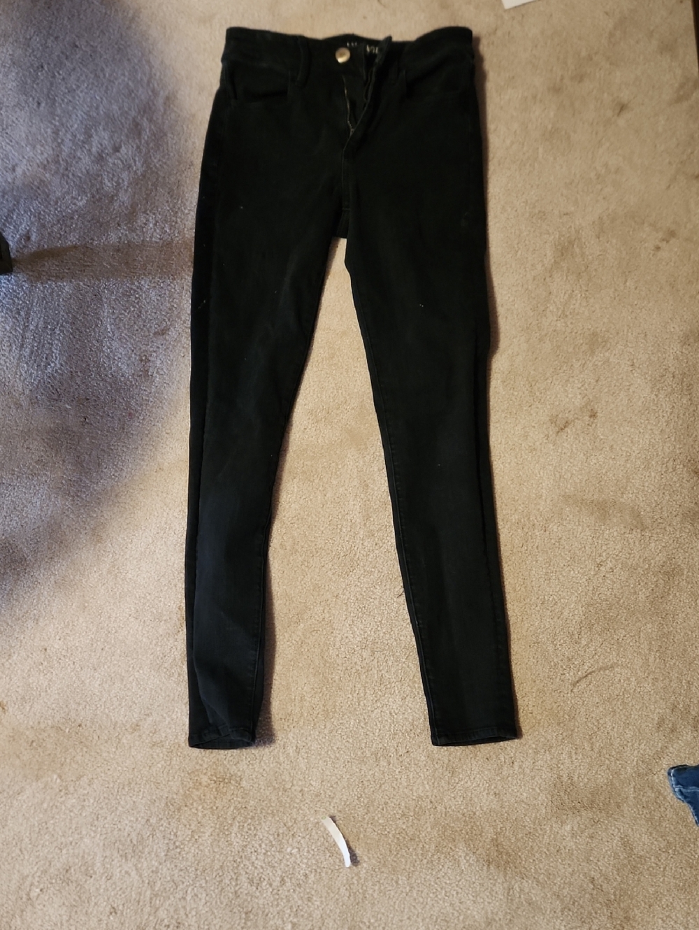 Black Skinny High-Rise Pants